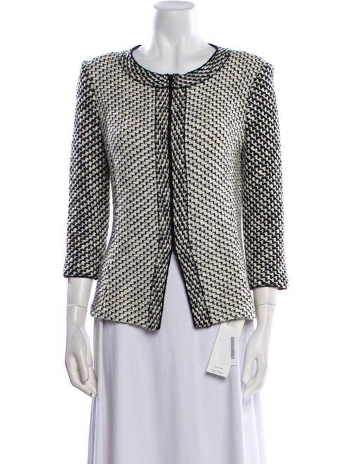 St. John Wool Printed Evening Jacket
