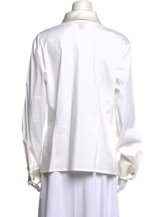 St. John Long Sleeve Button-Up Top