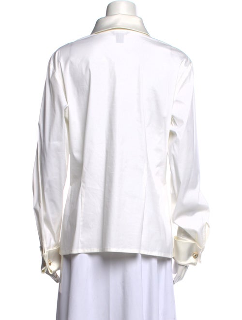 St. John Long Sleeve Button-Up Top