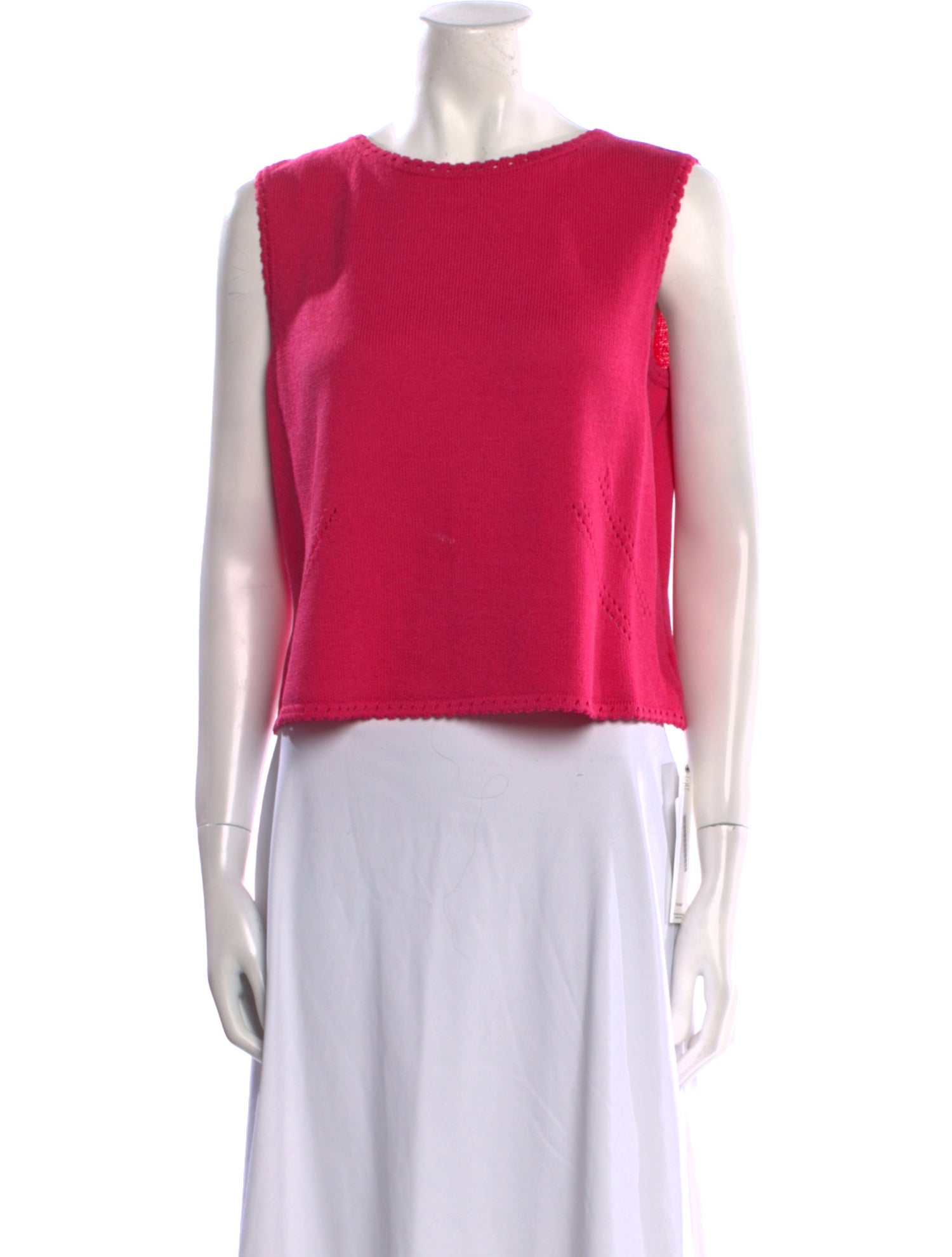 St. John Wool Bateau Neckline Crop Top