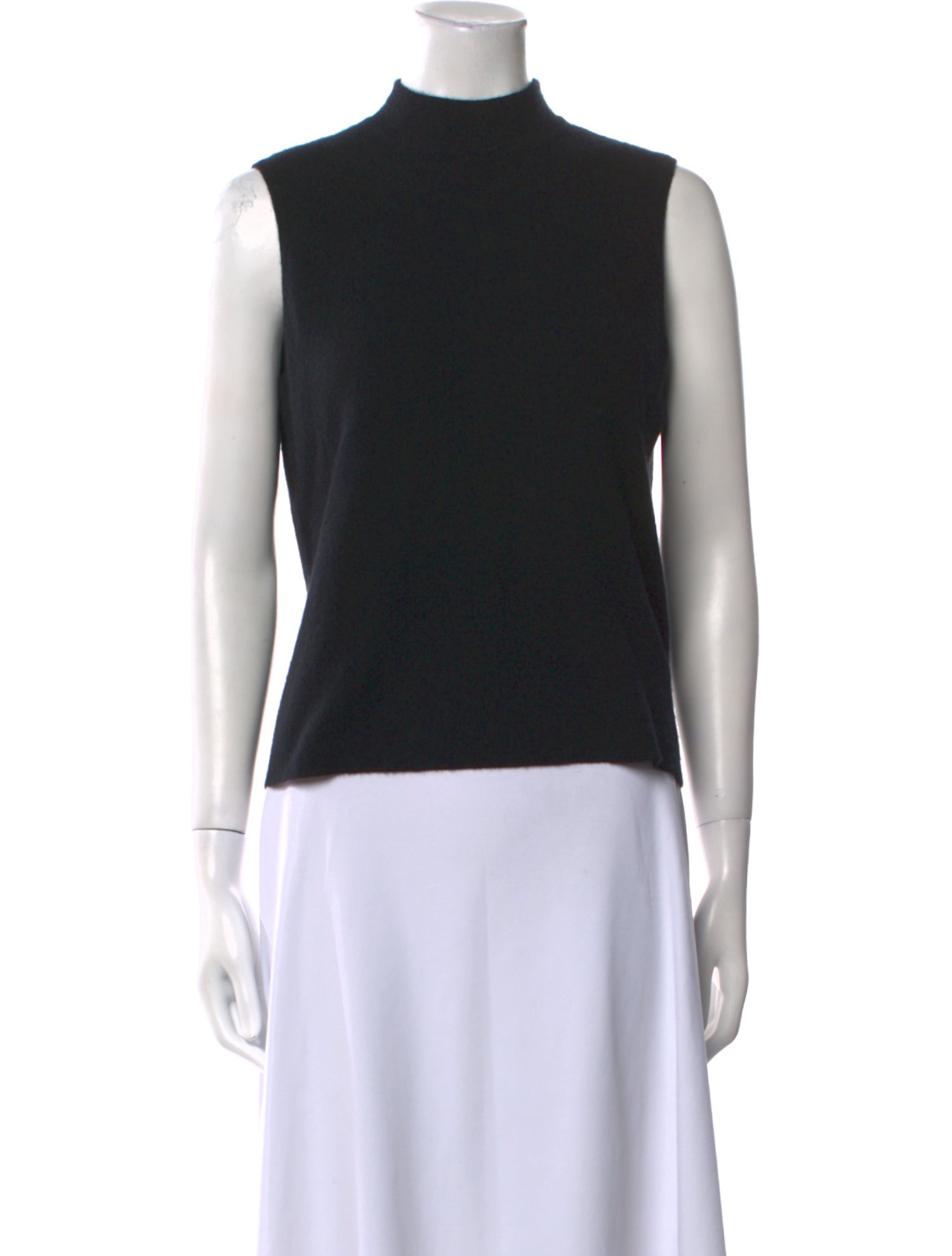 St. John Cashmere Mock Neck Top