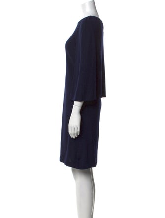 St. John Bateau Neckline Mini Dress