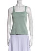 St. John Square Neckline Sleeveless Top