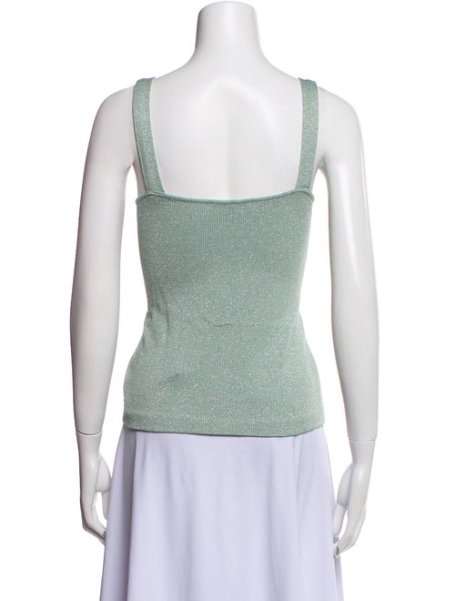 St. John Square Neckline Sleeveless Top