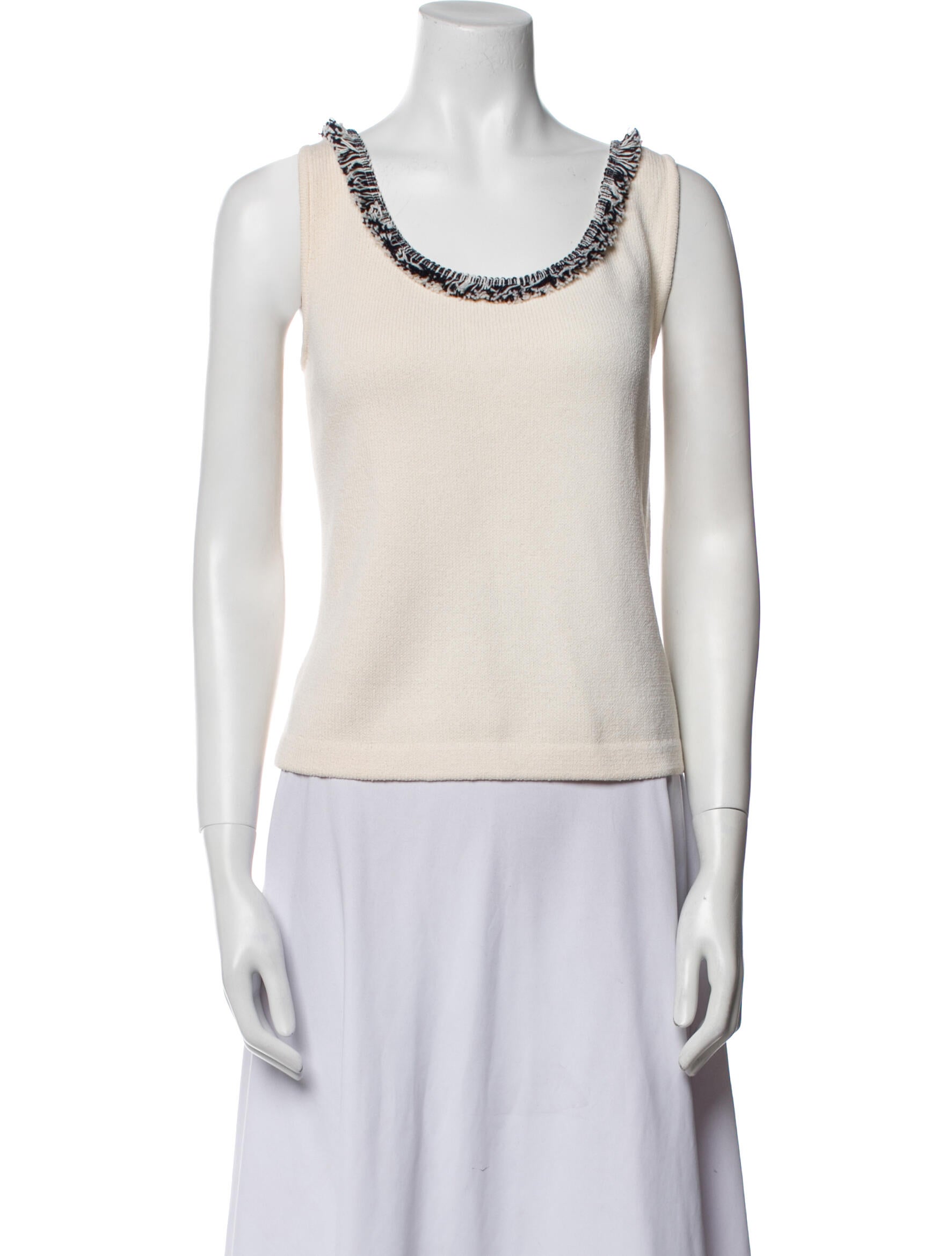 St. John Wool Scoop Neck Top