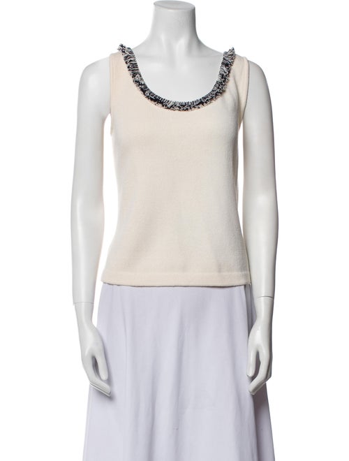 St. John Wool Scoop Neck Top