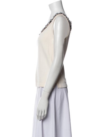 St. John Wool Scoop Neck Top