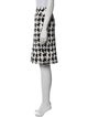 St. John Houndstooth Print Knee-Length Skirt