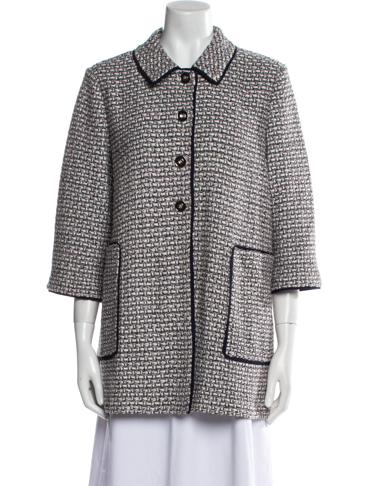 St. John Plaid Print Evening Jacket