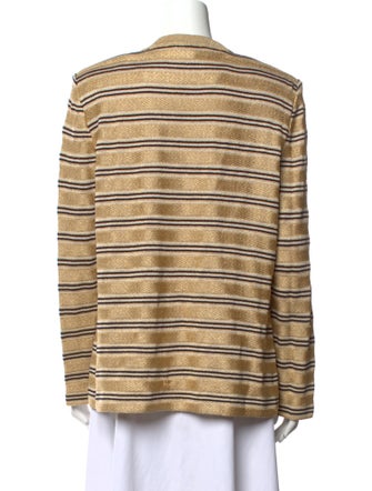 St. John Striped V-Neck Sweater