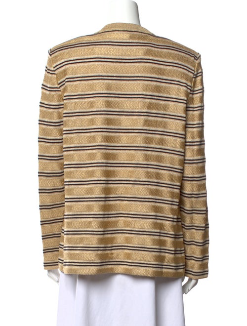 St. John Striped V-Neck Sweater