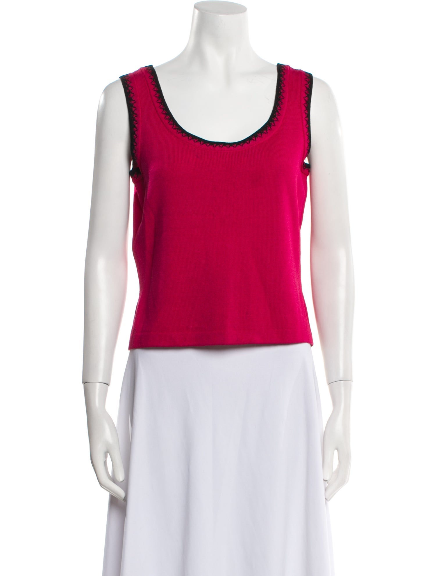 St. John Crochet Scoop Neck Top