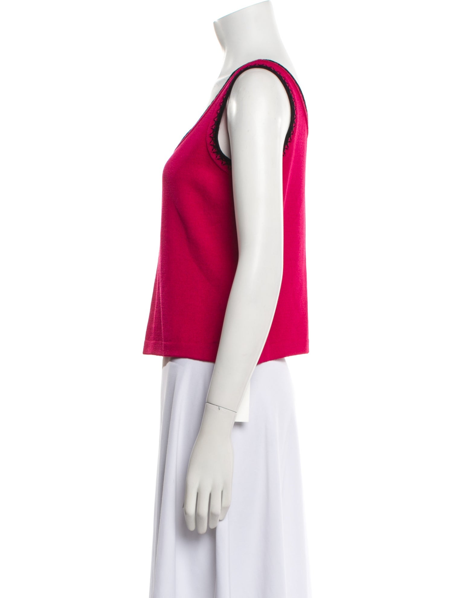 St. John Crochet Scoop Neck Top