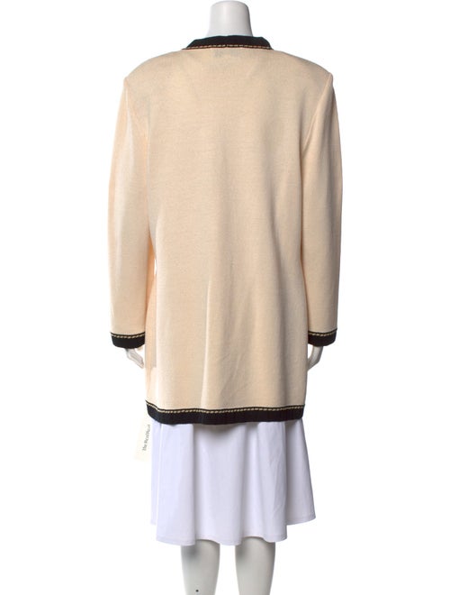 St. John Colorblock Pattern V-Neck Sweater