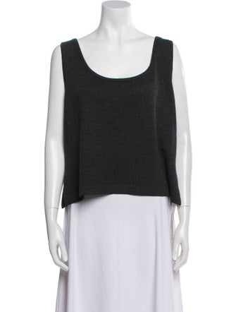 St. John Crochet Scoop Neck Top