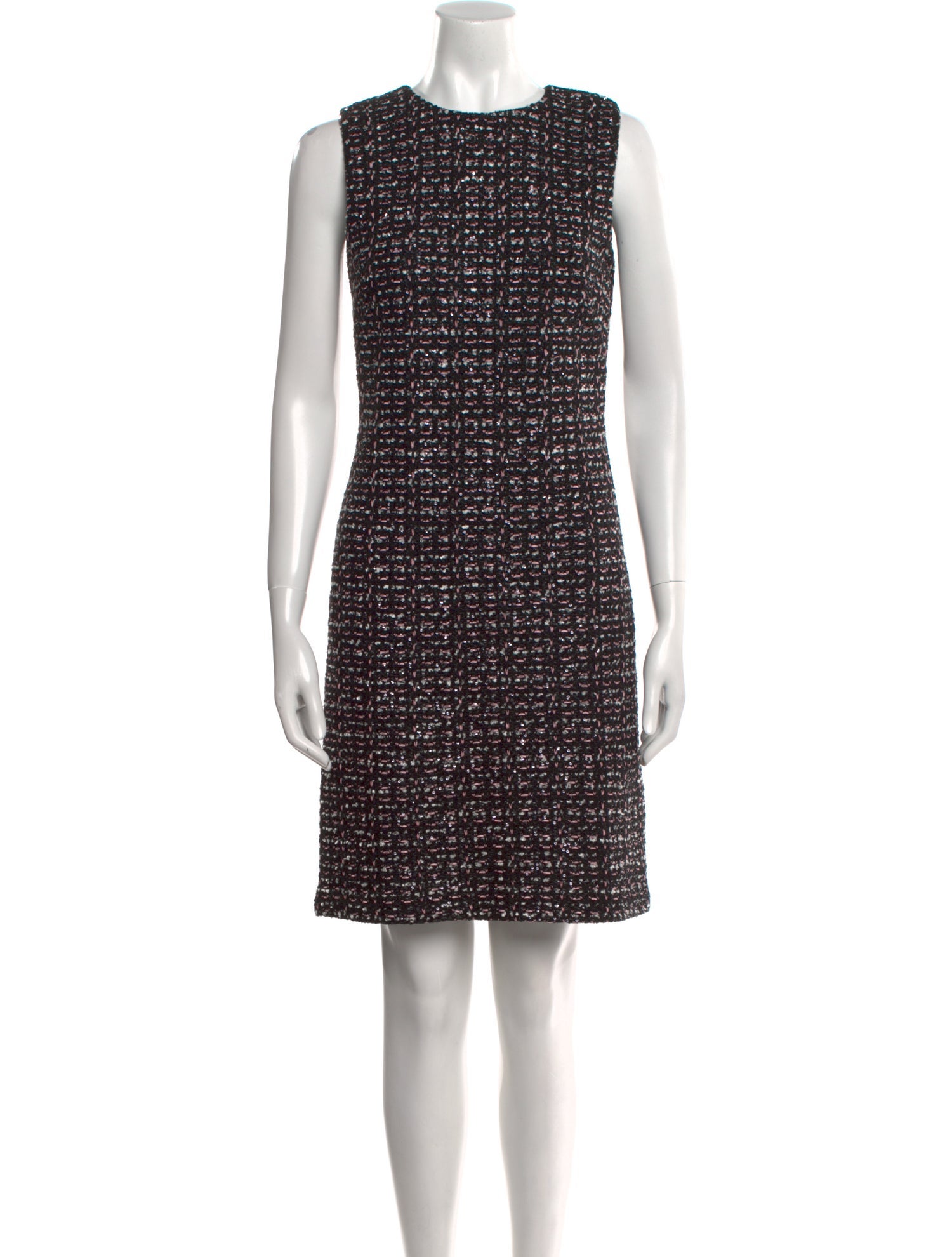 St. John Tweed Pattern Mini Dress