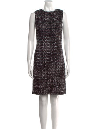 St. John Tweed Pattern Mini Dress