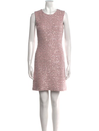 St. John Crew Neck Mini Dress