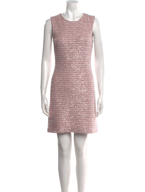 St. John Crew Neck Mini Dress