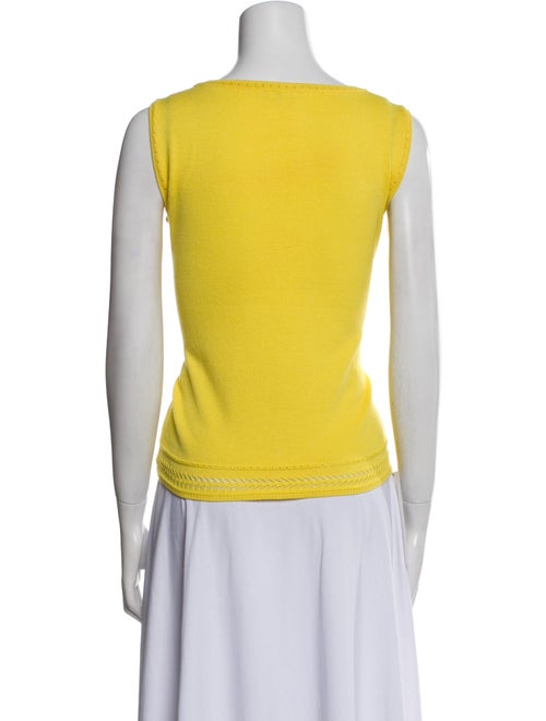 St. John Scoop Neck Sleeveless Top