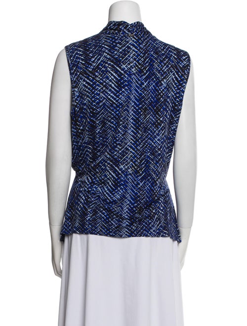 St. John Printed Cowl Neck Blouse