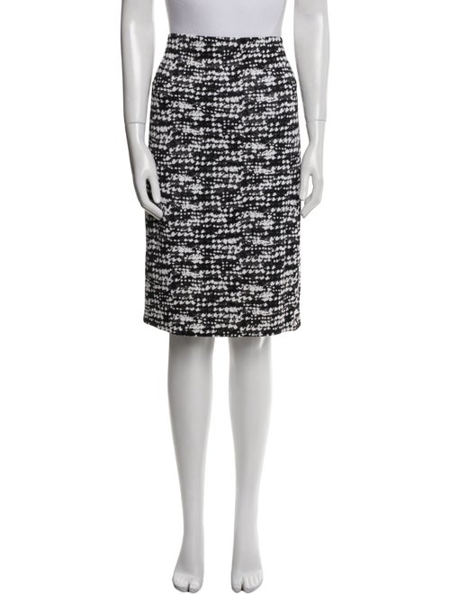 St. John Tweed Pattern Knee-Length Skirt