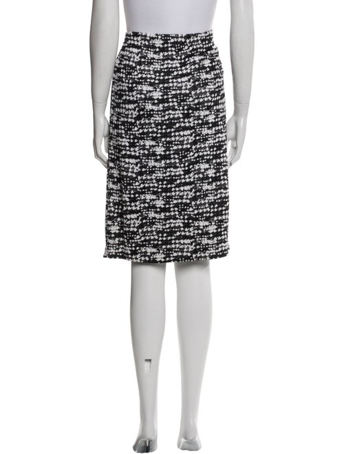 St. John Tweed Pattern Knee-Length Skirt