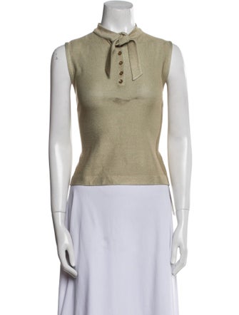 St. John Wool Mock Neck Top