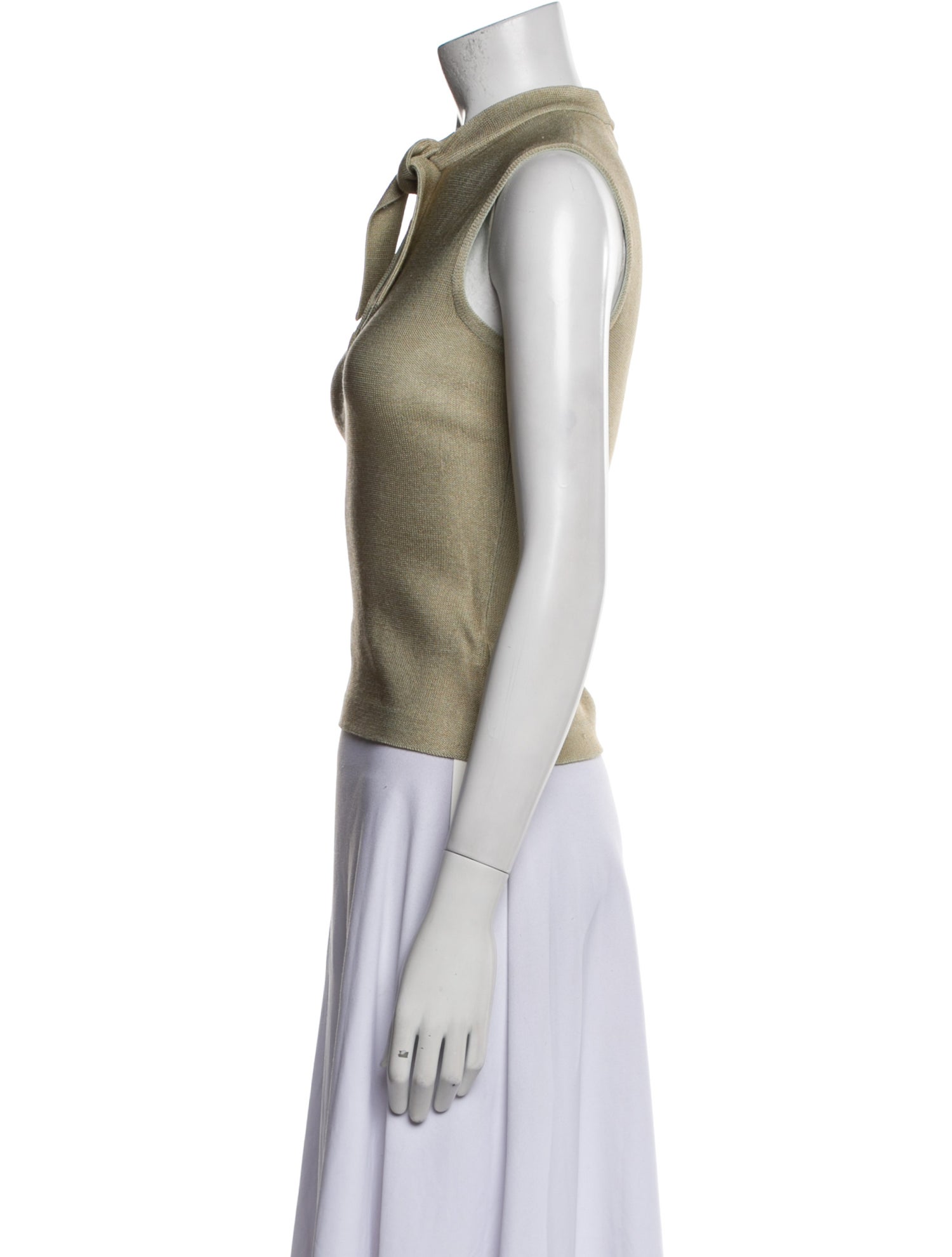 St. John Wool Mock Neck Top