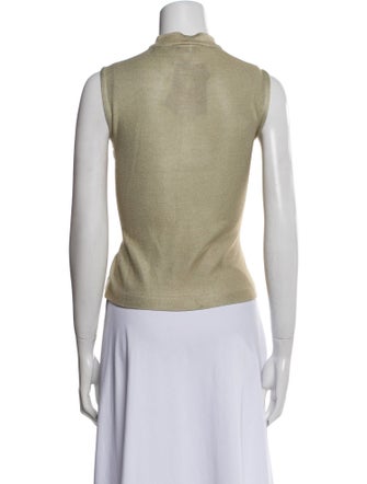 St. John Wool Mock Neck Top