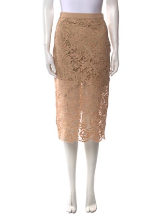 St. John Lace Pattern Knee-Length Skirt