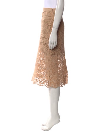 St. John Lace Pattern Knee-Length Skirt