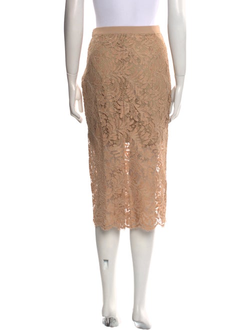 St. John Lace Pattern Midi Length Skirt