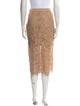 St. John Lace Pattern Midi Length Skirt