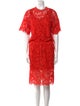 St. John Lace Pattern Midi Length Dress