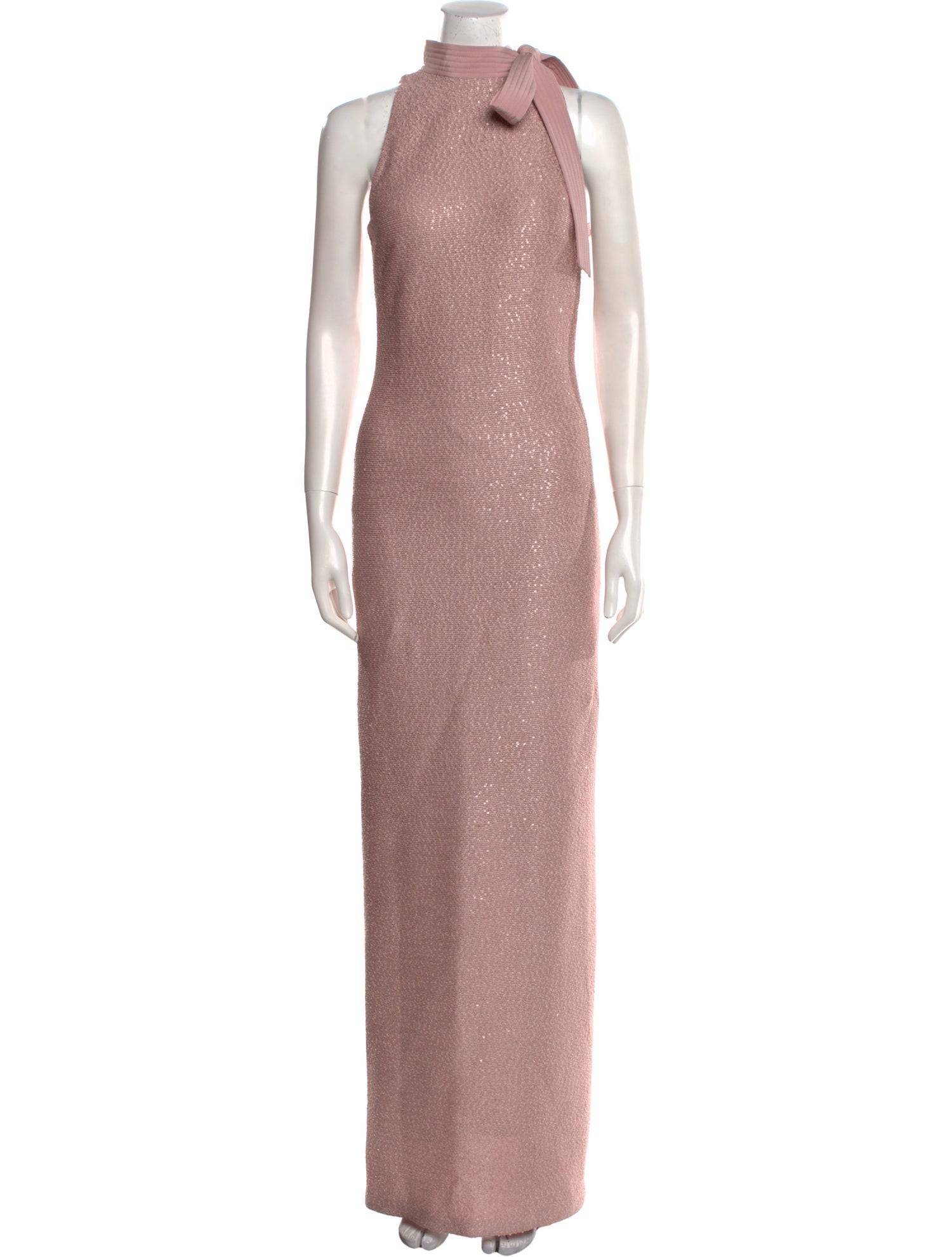 St. John Mock Neck Long Dress