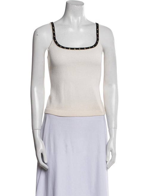 St. John Scoop Neck Sleeveless Top