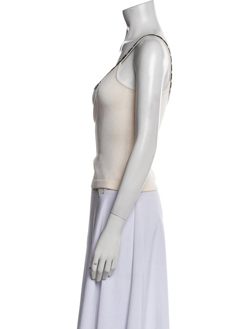 St. John Scoop Neck Sleeveless Top