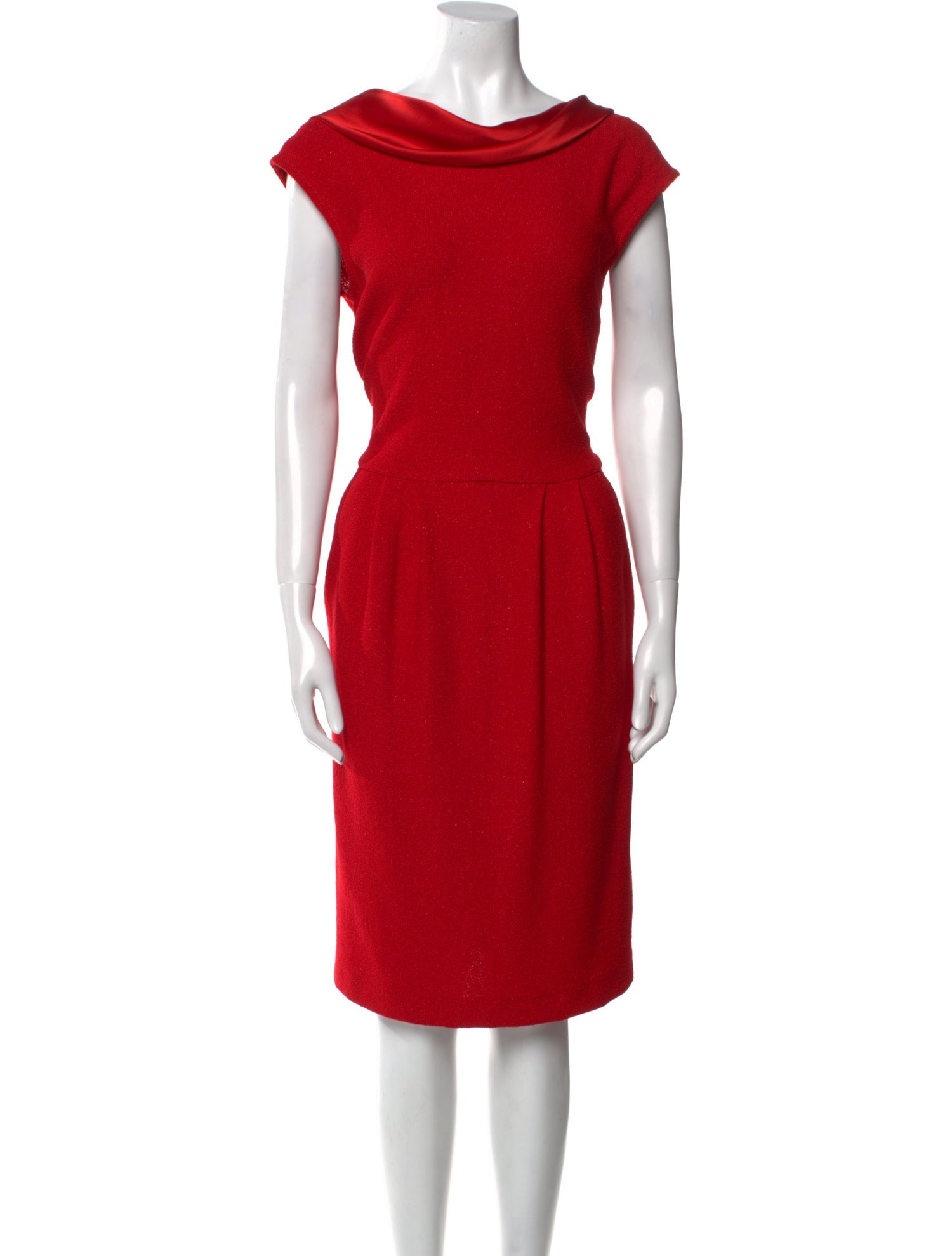 St. John Cowl Neck Midi Length Dress w/ Tags