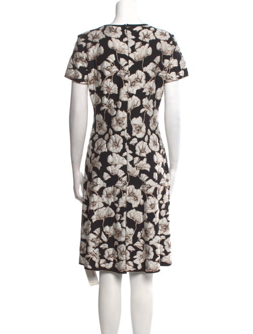 St. John Floral Print Knee-Length Dress