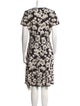 St. John Floral Print Knee-Length Dress