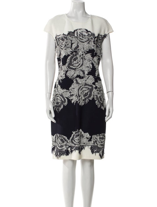 St. John Printed Knee-Length Dress