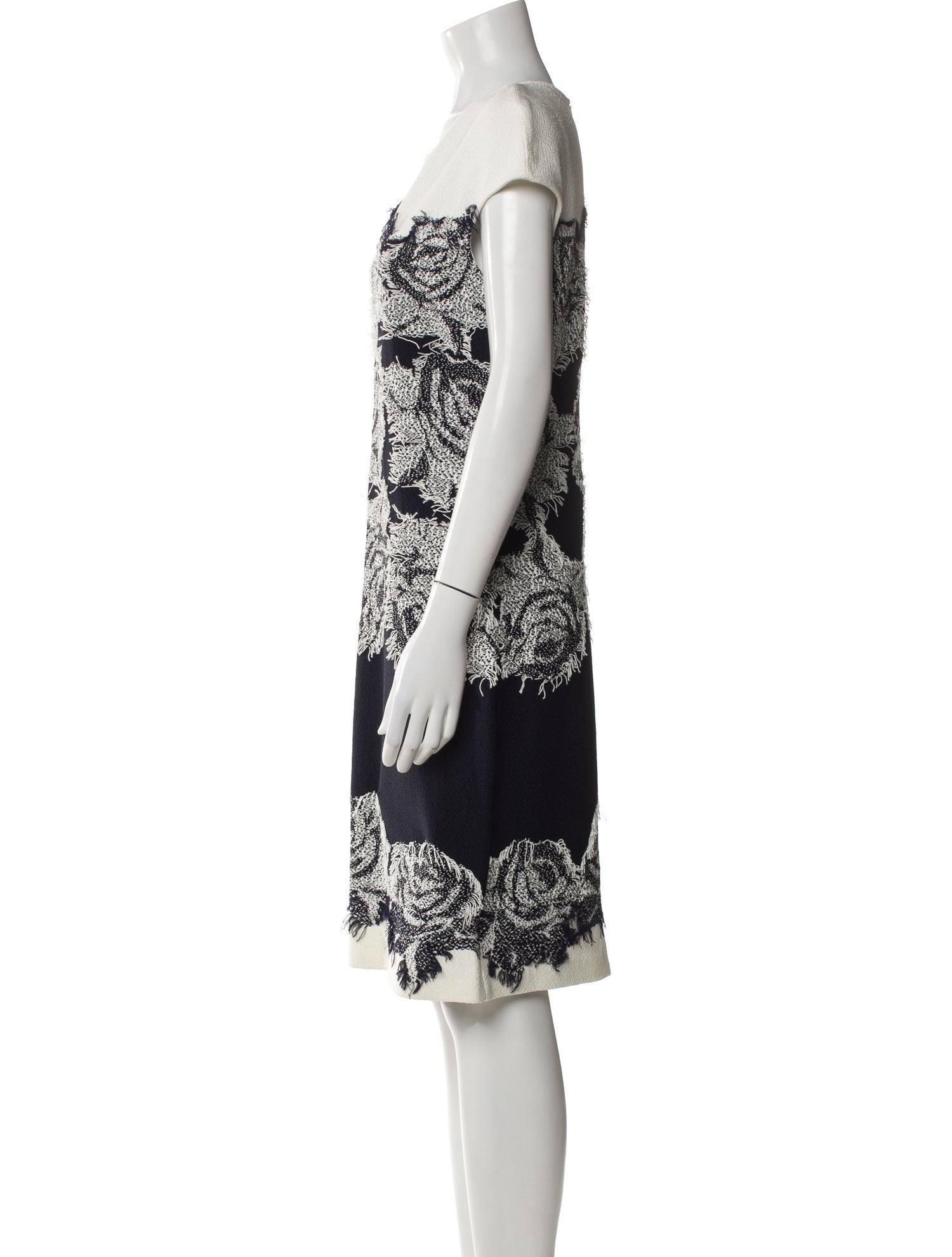 St. John Printed Knee-Length Dress