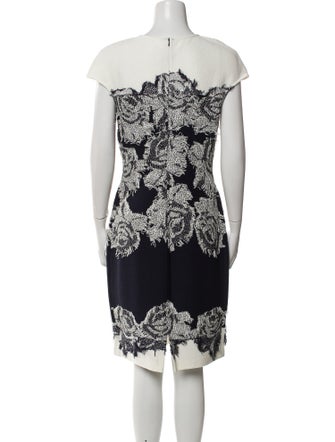 St. John Printed Knee-Length Dress