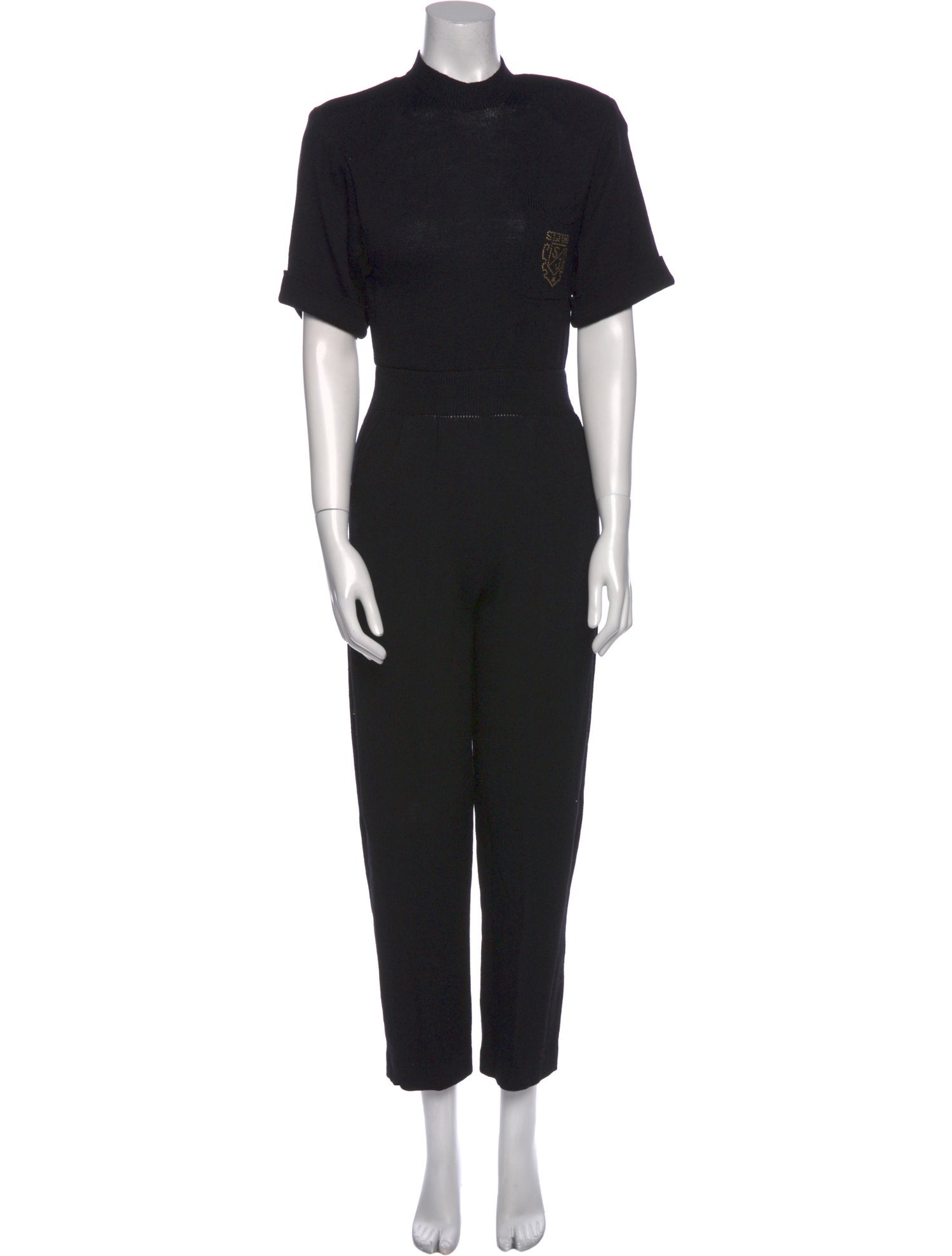 St. John Vintage Mock Neck Jumpsuit