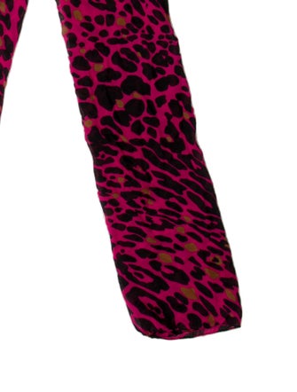 St. John Silk Animal Print Scarf