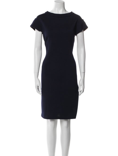 St. John Bateau Neckline Knee-Length Dress