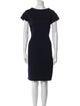 St. John Bateau Neckline Knee-Length Dress