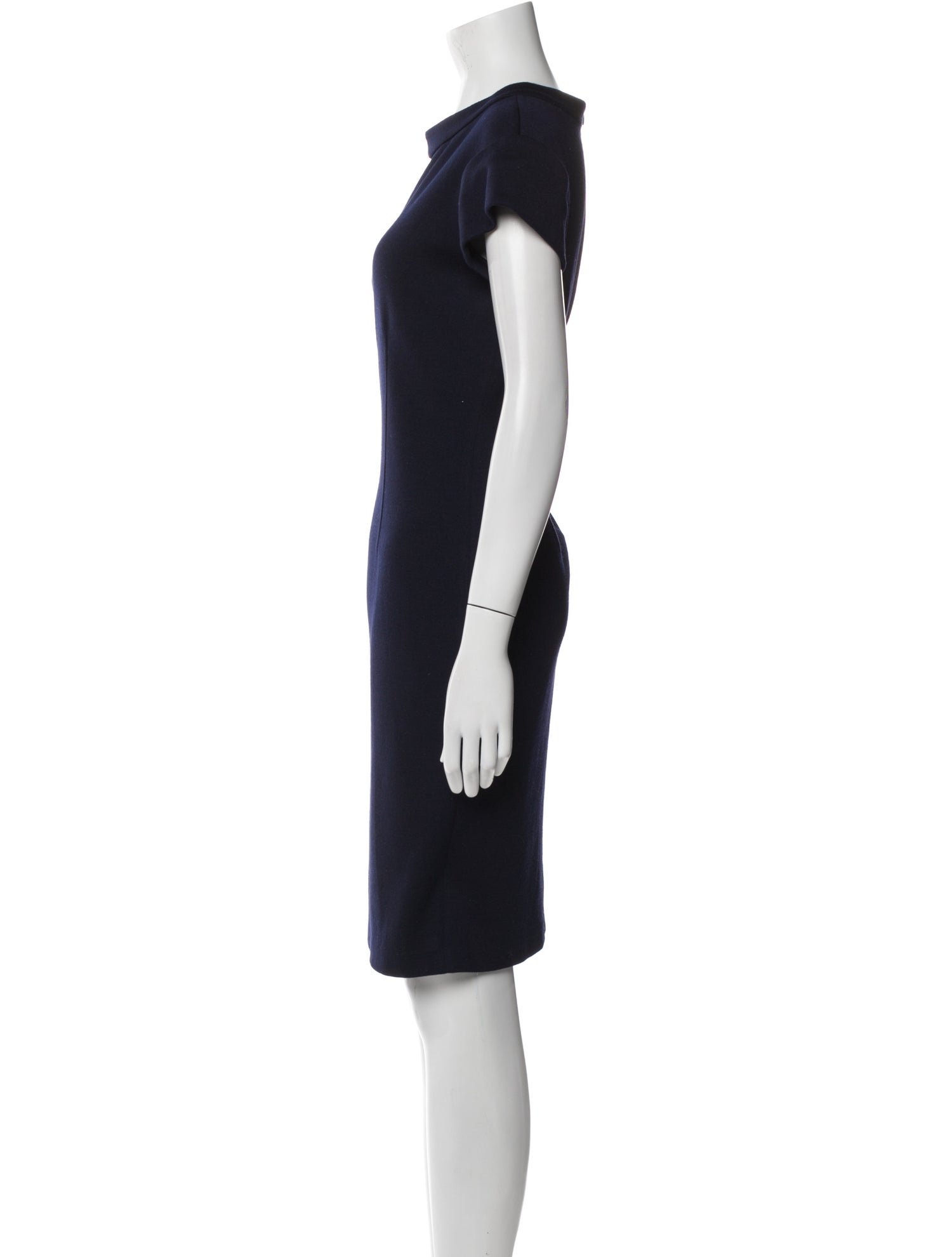 St. John Bateau Neckline Knee-Length Dress