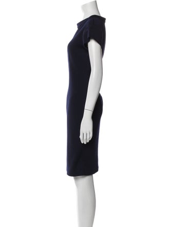 St. John Bateau Neckline Knee-Length Dress
